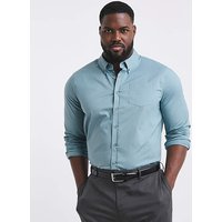 Long Sleeve Button Down Poplin Shirt Steel Jacamo XL45 47
