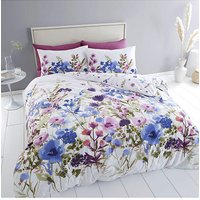 Countryside Floral Duvet Cover Set Blue Pink DOUBLE