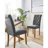 Ava Button Back Pair Dining Chairs
