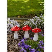 Magic Mushroom Stake Light 3pack Red White