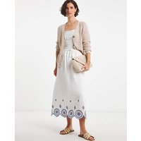 Broderie Scalloped Hem Maxi Skirt
