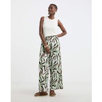 Crinkle Wide Leg Trouser Print