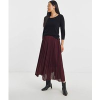 Asymmetric Hem Jersey Midi Skirt