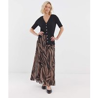 Chiffon Godet Maxi Skirt Print