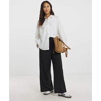Drawstring Wide Leg Trouser Stripe
