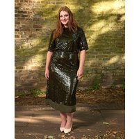 Sequin Column Skirt
