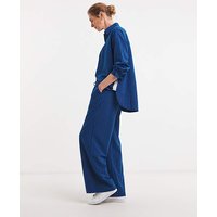 Stripe Drawstring Wide Leg Trouser