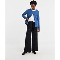 Stitch Detail Wide Leg Trouser