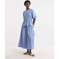 Shirred Waist Skirt Stripe