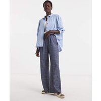 Chambray Wide Leg Trouser