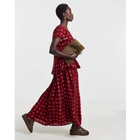 Printed Crinkle Maxi Skirt Print