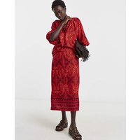 Linen Line Skirt Print JD Williams
