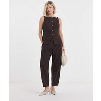 Pinstripe Barrel Leg Trousers Stripe JD Williams