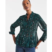 Animal Print Peplum Shirt Animal Print JD Williams