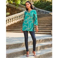 Metalic Lace Up Tunic