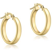 9ct Rectangular Tube Hoop Earrings