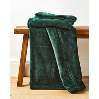 Fleece Throw Forest Green Forest Green JD Williams 150X200