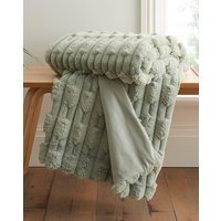 Carved Faux Fur Throw 150X200