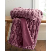 Carved Faux Fur Throw
