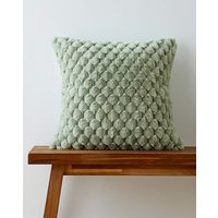 Scallop Faux Fur Cushion Sage Green Sage Green 45X45CM
