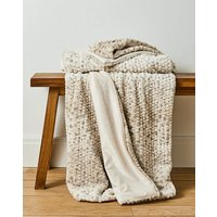 Textured Faux Fur Throw