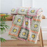 Crochet Print Throw 130X170