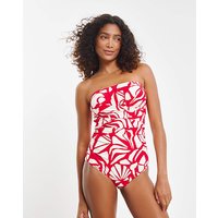 Bandeau Swimsuit Shell Print