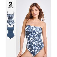 2 Pack Swimsuits Ikat Print