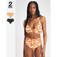Value 2 Pack Bikini Briefs TIE Dye Black JD Williams