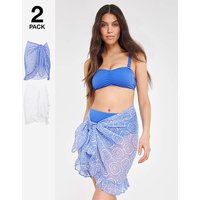 Value 2 Pack Sarongs Tile Print