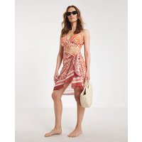 Midi Sarong Leaf Print