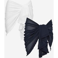 Value 2 Pack Sarongs Navy White