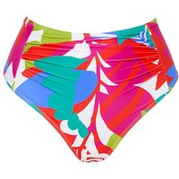 High Waist Bikini Brief Leaf Print