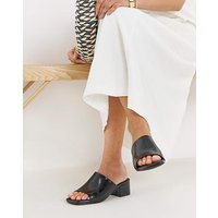 Low Block Heel Mules Wide Fit