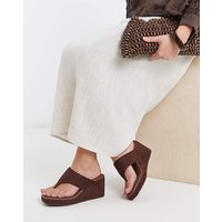 Wedged Toe Post Sandals Wide Fit