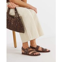 Flat Asymmetric Sandals Extra Wide