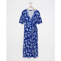 Soft Touch Jersey Wrap Midi Dress Print JD Williams