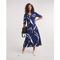 Soft Touch Jersey Zip Front Dress Print JD Williams