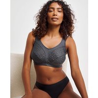 Jacquard Non Wired Bra Grey Dark Grey