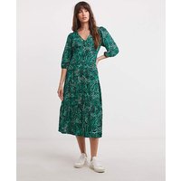Button Through Midi Tea Dress Animal