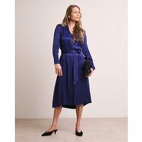 Premium Satin Shirt Dress