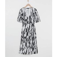 Soft Touch Wrap Dress Mono Print