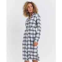 Brushed Check Utility Shirt Dress