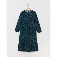 Jersey Slub Long Sleeve Smock Dress