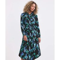 Button Through Midi Shirt Dress Print