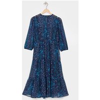 Printed Chiffon Smock Dress