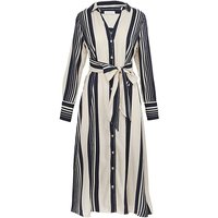 Stripe Tie Waist Shirt Dress Mono Stripe