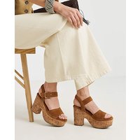 Platform Cork Sandals Wide Fit