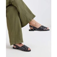 Woven Slingback Sandals Extra Wide Fit