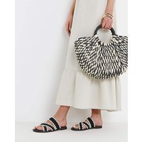 Whipstitch Flat Sandals Extra Wide
